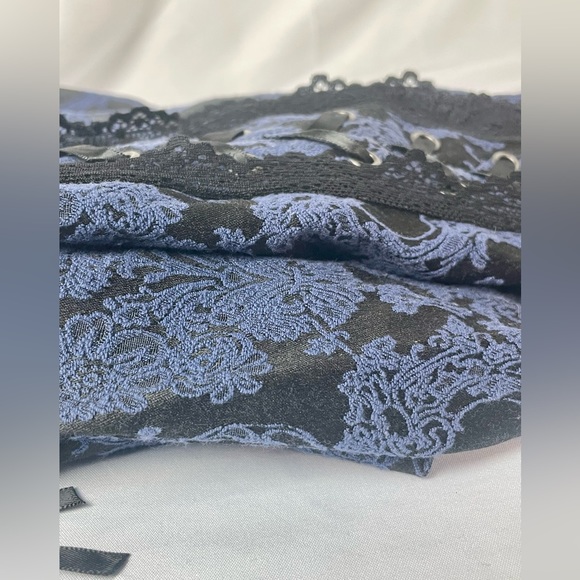 Vintage tripp 2x Victorian corset in blue and black vintage torrid plus size - Picture 8 of 10